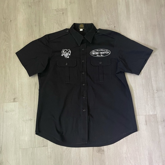 Chicago Choppers Propper Joker Mechanic Biker Button Shirt - Picture 1 of 6